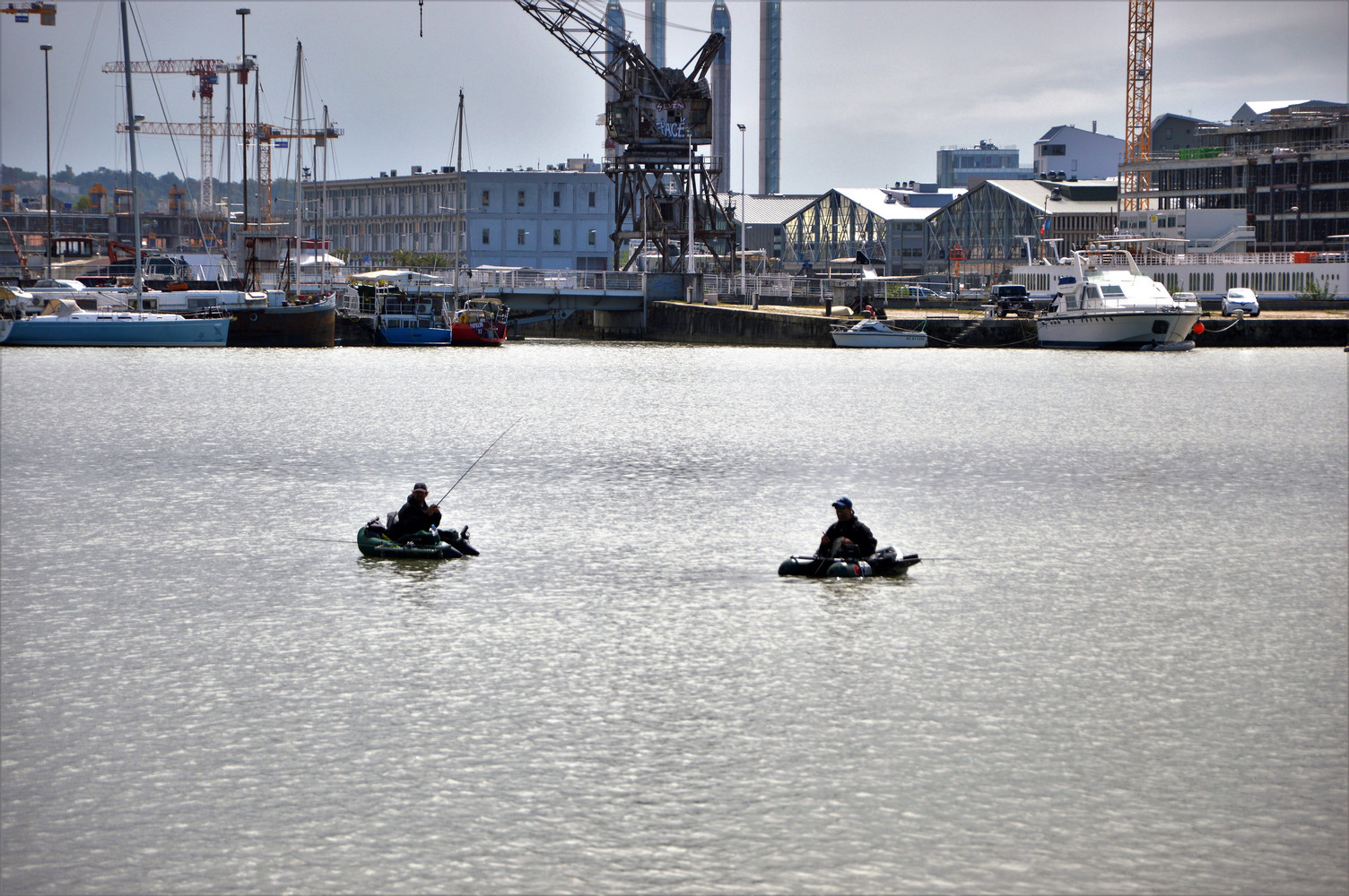 canotti, pescatori, canale