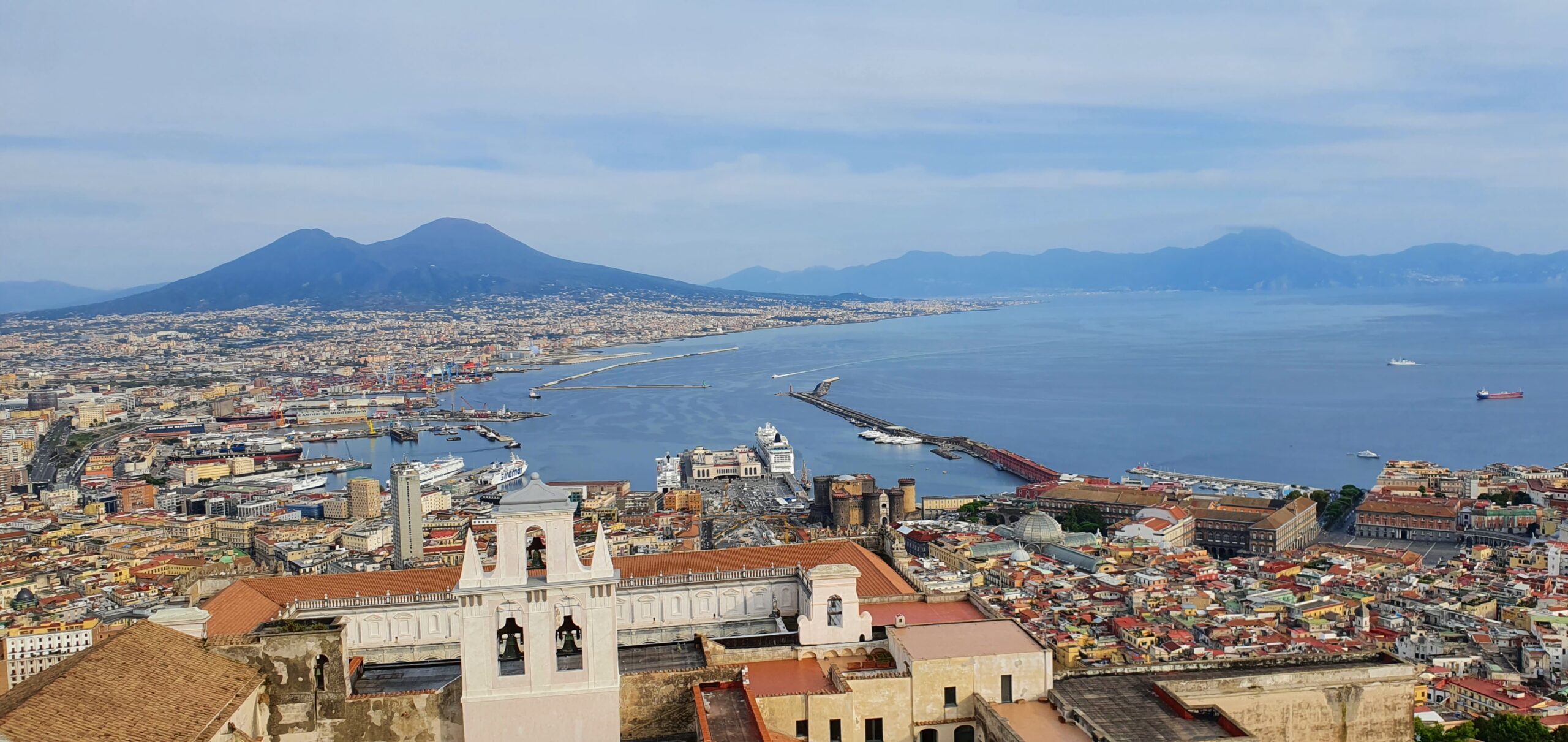 vesuvio, certosa, vulcano, mare, golfo