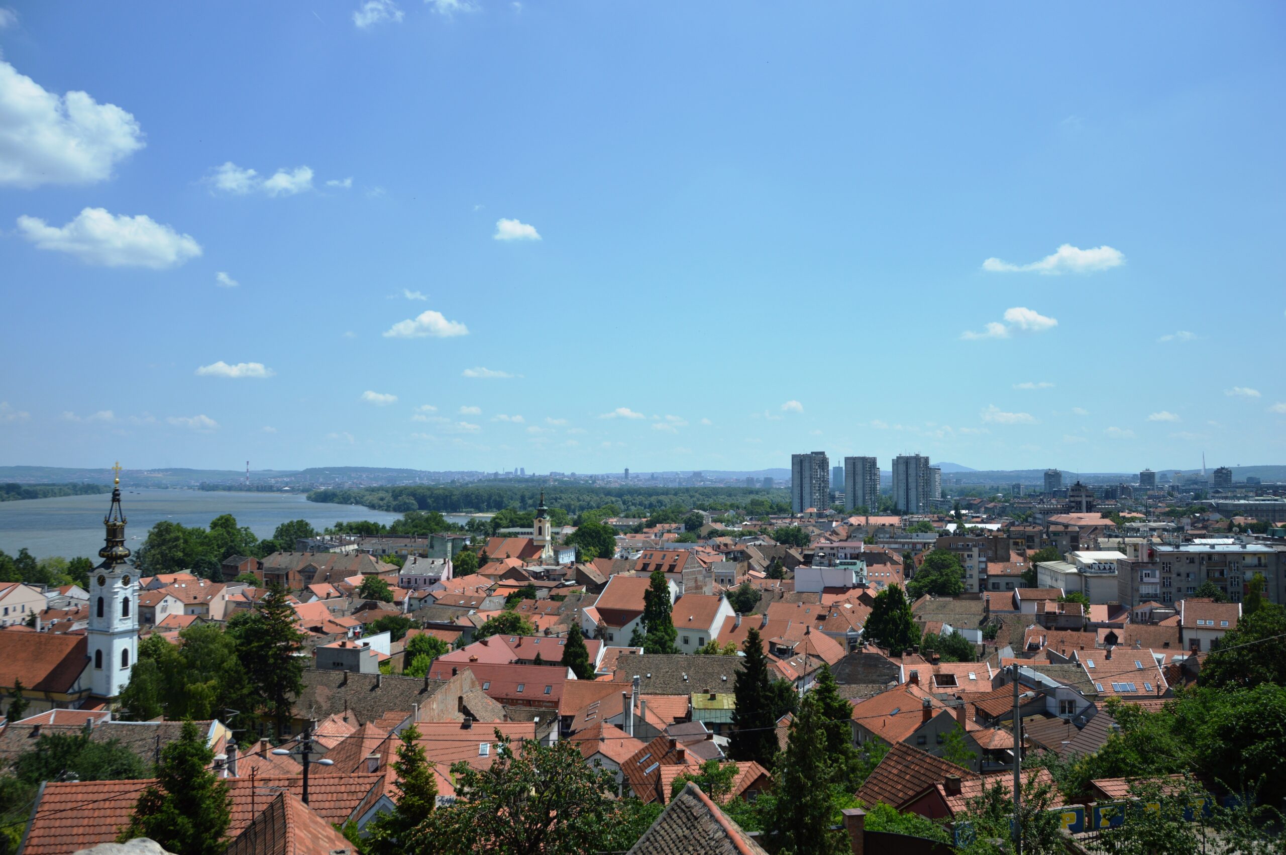 vista, belgrado, fiume, danubio