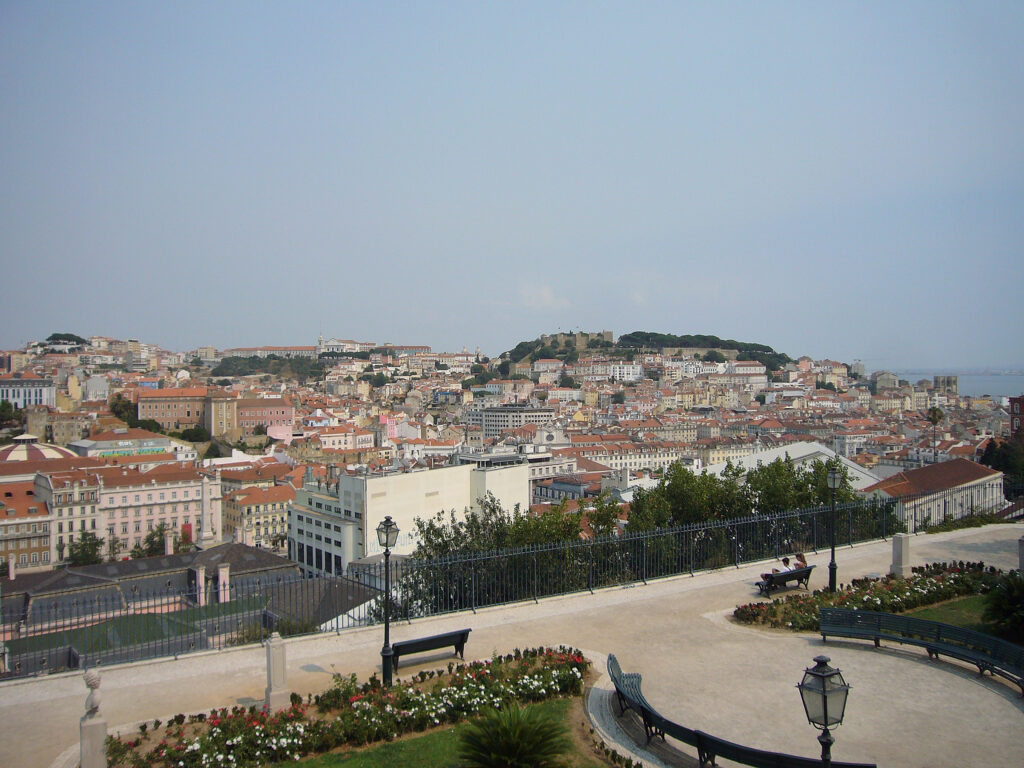 panorama, giardino, lisbona