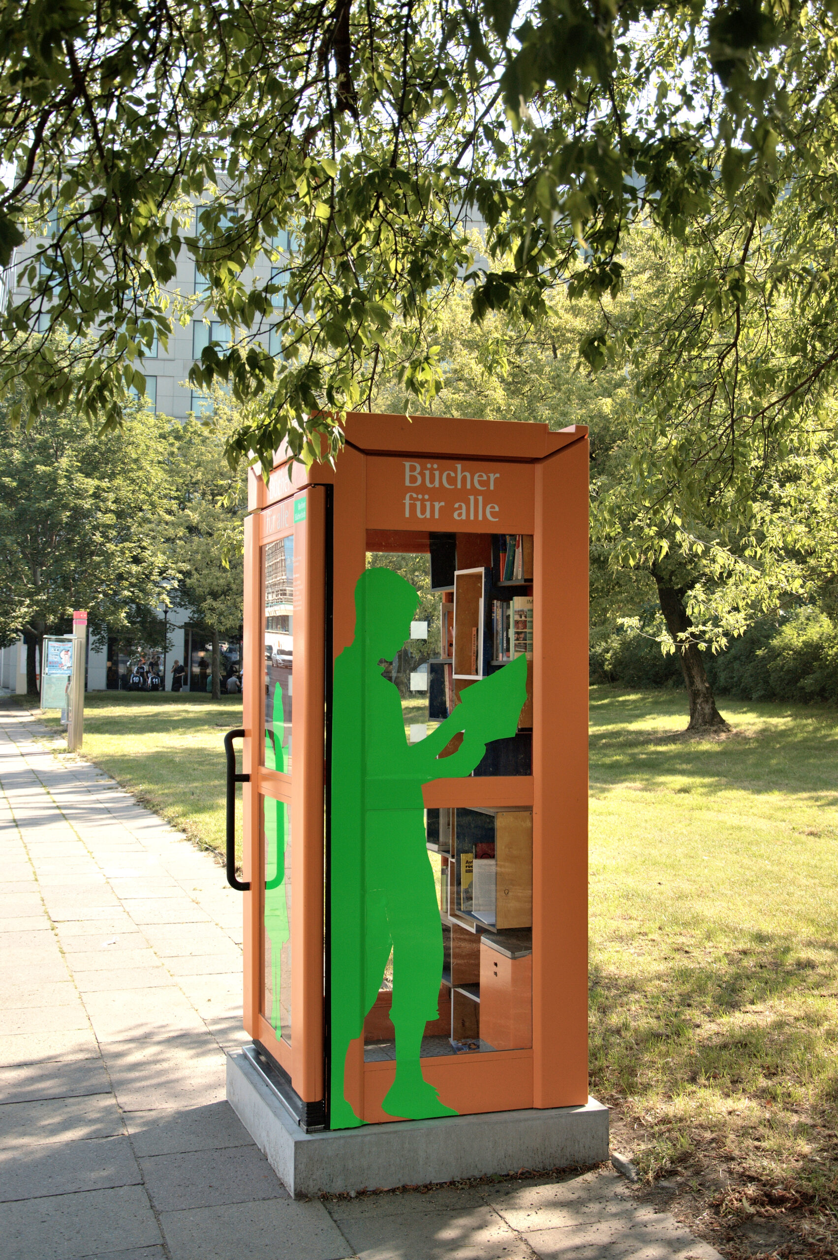 libri, cabina, berlino