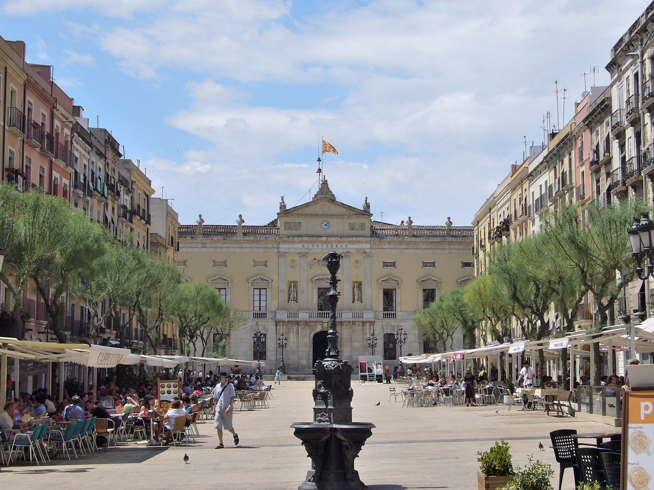 tarragona, piazza, estate