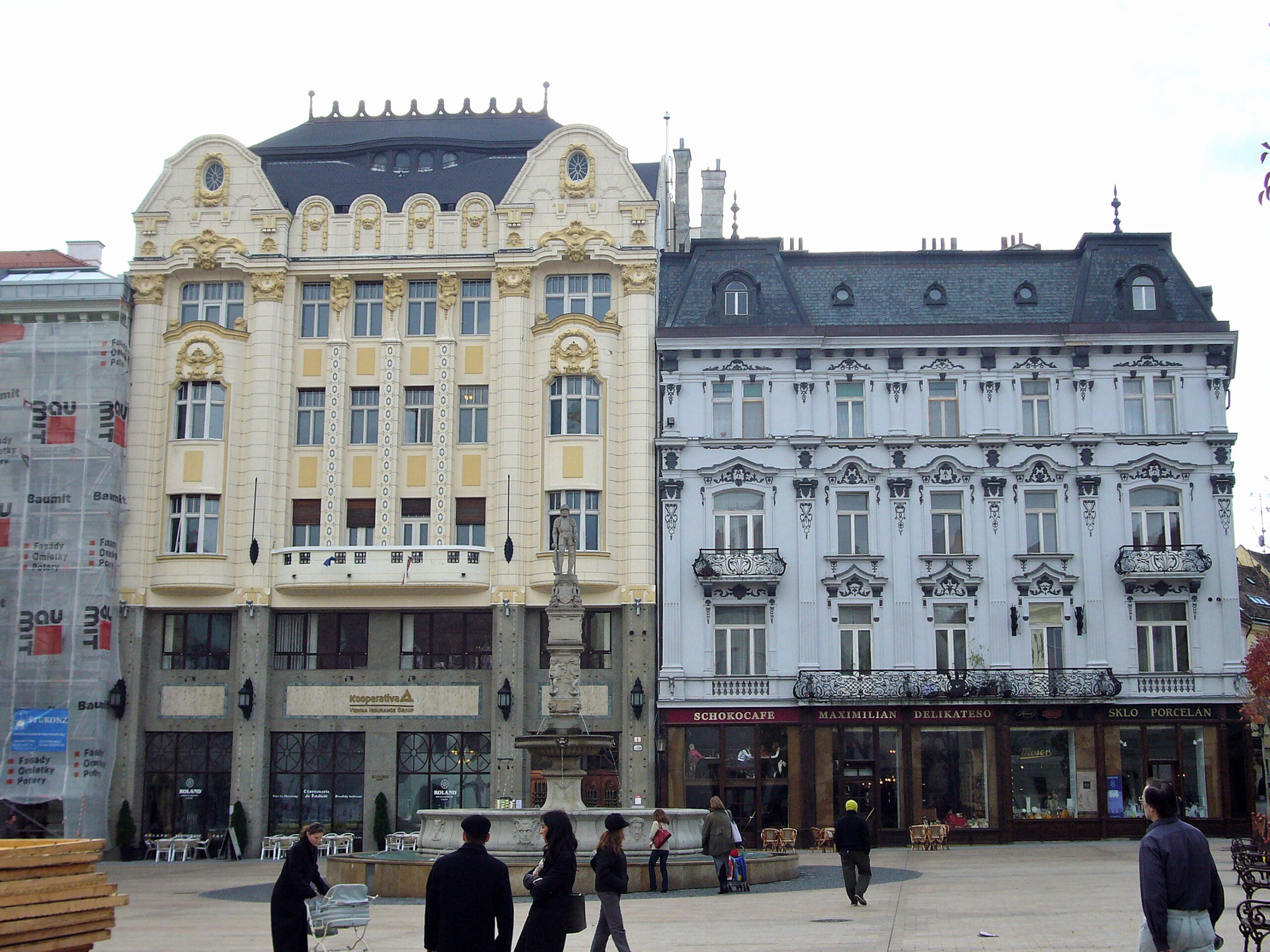 piazza, fontana, bratislava